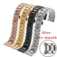 Stainless steel watch bands 12mm 14mm 15mm 16mm 17mm 18mm 20mm 21mm 22mm 23mm rose gold metal strap for Tissot