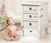 抽屜兒童安全防護嬰兒冰箱櫃門鎖扣寶寶櫃子防夾手鎖3個裝 交換禮物