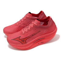【MIZUNO 美津濃】競速跑鞋 Wave Rebellion PRO 2 男鞋 紅 黑 碳板 高回彈 運動鞋 美津濃(U1GD2417-02)