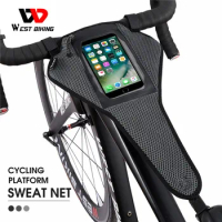 Bicycle Sweat Belt Mobile Phone Bag Sweat-proof Mesh Road Bike Training Riding Station Spin Bike Accessories