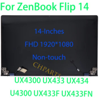 14" 1080p Display For ASUS ZenBook 14 ux434 UX434FLC UX434F UX434FAC LCD Touch Screen Replacement Full Assembly Non-touch