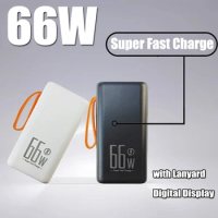 Power Bank 10000mAh 66W Super Fast Charging Battey for Huawei Mate40 P50 iPhone 14 13 Xiaomi Portable Powerbank