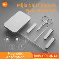 5pcs Xiaomi Mijia Stainless Steel Nail Clippers Set Trimmer Pedicure Care Clippers Earpick Nail File Professional Beauty Tools