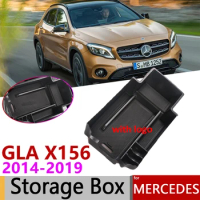 for Mercedes Benz GLA X156 GLA180 GLA200 GLA220 GLA250 GLA45 200 220 250 200d 220d AMG of Armrest Box Storage Car Accessories