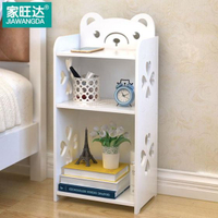 床頭櫃迷你多功能電話桌臥室現代簡約邊櫃歐式雕花組裝桌子儲物櫃