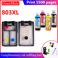 803XL Refillable Empty Ink Cartridge Ink for Coffee Cake Printer Ink Replacement for HP 803BK 803 Deskjet 1110 1112 2130 2132