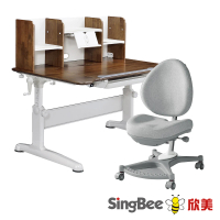 【SingBee 欣美】寬120cm 兒童桌椅組SBR-603S&amp;613S+138(書桌椅 兒童桌椅 兒童書桌椅 升降桌)