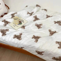 Quilt Siesta Teddy Bear Air-conditioned Lunch Break Polyester Summer Cool Small Quilt Office Student Dormitory Small Blanket