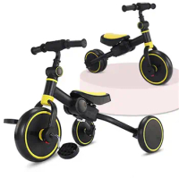 2 in 1 Foldable Children Tricycle Toddler Tricycle 3 Wheels/Mini Bike Children Balance Bike Pedal/Folding Baby Tricycle