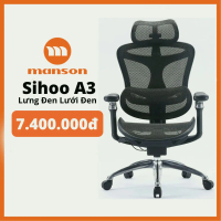 [The Manson - Hỏa Tốc 1h Nhận] SIHOO A3 Ghế lưới văn phòng thiết kế công thái học Ergonomic