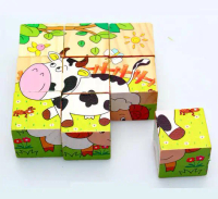 Puzzle Blok Kayu 6 Sisi Gambar