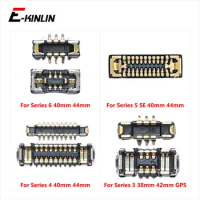 Microphone Crown Shaft Cable Inner FPC Connector Replacement Parts For Apple Watch Series 3 4 SE 5 6 S6 S5 On Mainboard Flex