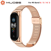 Strap for Mi Band 6 Metal Milanese Bracelet for Mi Band 5 4 Wristband Stainless Steel for Mi Band 3 Strap For Xiaomi Miband 6