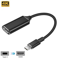 USB C to HDMI Adapter, 4K 60HZ USB Type c to hdmi Cable ,USB 3.1 C Converter line Display/Projector/HDTV Compatible with MacBook