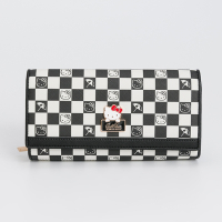 Kitty聯名 - Arnold Palmer - 三合一翻蓋長夾 Checkerboard系列 - 黑色