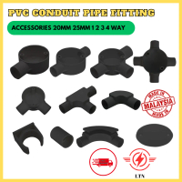 (BLACK)PVC Conduit Pipe Fitting Accessories 20mm 25mm 1 2 3 4 Way Box Tee Elbow Inspection Long Bend