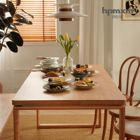 北歐 加厚實木 餐桌 日式 家用 小戶型 長桌櫻桃木 工作臺大板桌