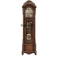 European-Style Mechanical Floor Clock Clock Living Room Vertical Watch New Chinese Retro American Pendulum Clock