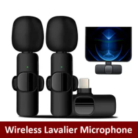 K9 Wireless Lavalier Microphone Studio Gaming K8 Mic for iPhone Type-C PC Computer Live Broadcast Mobile Phone Professional Mic