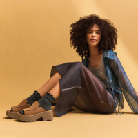 【UGG】女鞋/拖鞋/真皮拖鞋/厚底/New Heights Slide(栗子棕-UG1167476CHE)