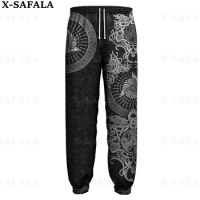 2024 Samurai Warrior Tattoo 3D All Print Trousers Men Sweatpants Casual Long Joggers Streetwear Autumn Loose Sports Pants-3