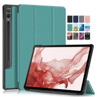 For Samsung Galaxy Tab S9 Case 11 inch SM-X710 Folding Stand Hard PC Back Magnetic Book Cover for Samsung Galaxy S9 Tablet Case