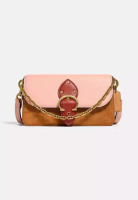 Coach Coach Beat Crossbody Clutch In Colorblock Blush Natural Multi