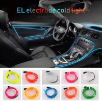 EL Cold Light Wire Tape Cable Strip LED Neon Lights Flexible Cable Party DIY Shoes Clothing Car Waterproof LED Light Strip