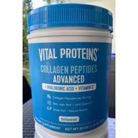 ADVANCED Vital Proteins with Hyaluronic Acid and Vitamin C Collagen Peptides 9.33 ounces (265 grams)