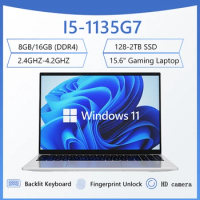 15.6" Gaming Laptop Intel I5-1135G7 Ultrabook 8G/16G/32G DDR4 1TB/2TB SSD Fingerprint Unlock Backlit Keyboard windows10