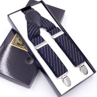 2025 Factory Direct Sale Men's Strap Three Clips 3.5 Jacquard Strap 3.5*115cm Three Clips Printed We