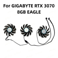 1/3 Pcs Graphics Video Card Fan Cooling Fan for GIGABYTE RTX 3070 8GB EAGLE Computer Replacement Repair Parts Cooler Fan