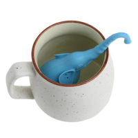 Y1UB Silicone Animal Elephant Mug Cup Loose Leaf Herb Spiece Filter Tea Infuser