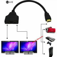 1 Input 2 HDMI Compatible Splitter Cable HD 1080P Video Switcher Adapter Output