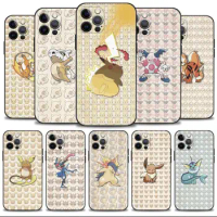 Phone Shell For iPhone 15 11 Case For Apple iPhone 15 14 13 12 11 Pro Max 13 12 Mini XS Max XR X 7 8 Plus Pokemon Pikachu Cubone