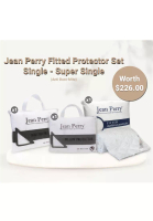 Jean Perry Jean Perry Anti-Dustmite Protector Collection - Fitted Mattress Protector + Pillow Protector + Bolster Protector