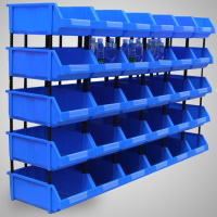 免運 塑料組合式零件盒物料盒元件盒螺絲盒分類收納盒斜口塑料盒貨架-快速出貨