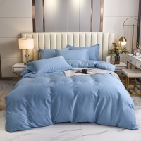 蘭精天絲萊賽爾床包四件組 100萊賽爾纖維 春夏床上用品套件床單床笠款 純色