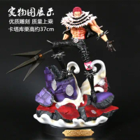 One Piece Anime Figure King Of Artist Charlotte Katakuri Pvc Action Figure Collectible Model Toy Gift Toys For Children 37cm
