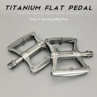 New Titanium Alloy Axle Mountain Bike Pedals Road Bike Lightweight Triple Bearing Pedals Folding Bike Pedals