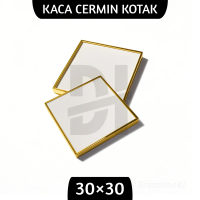Cermin Dinding Kotak 30x30 cm - Cermin Hias Minimalis Aesthetic | Kaca Tempel Elegan