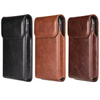 For iPhone 15 Pro Max Magnetic Flip Case Leather Phone Pouch For Apple 14 13 12 11 Pro Max 7 8 15 Plus Belt Clip Cover Waist Bag