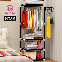 BAS square stand hanger lemari pakaian rak baju