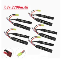 2S 7.4V Battery for Water Gun 7.4v 2200mAh Lipo Battery Split Connection for Mini Airsoft BB Air Pistol Electric Toys Guns Parts