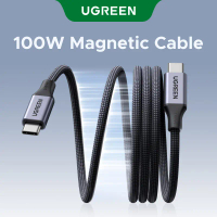 Cáp tự quấn UGREEN nam châm 100W, cáp sạc nhanh 100W cho iPhone 17 Pro Max, Samsung S25 Ultra, Huawe
