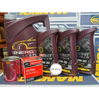 MANNOL ORIGINAL ENERGY FORMULA FR T6 T7 8L 5W30 7707 + PENAPIS MINYAK OEM + FLUSH FORD RANGER