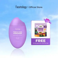 [Free Honey Gummy varian single] Facetology Triple Care Sunscreen SPF 30 PA++++ 30ML - Tabir Surya R