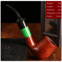 New Briar Pipe Engraved Briar Wood Pipe 9mm Filter Smoke Tobacco Pipe For Smoking Accessories