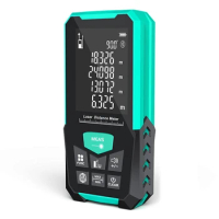 Laser Range Finder 200 Meters Phase Range Finder Electronic Ruler Practical Measurement Tool, 1 PCS Green ABS