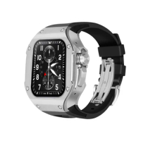 Modification Kit For AppleWatch Ultra 49MM 316L Stainless Steel Case Sports Rubber Watch Band for iWatch Ultra 49 mm Accessories